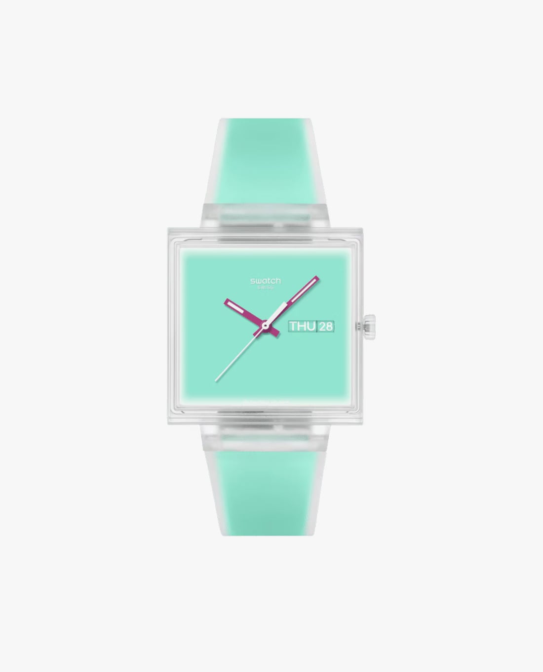 SWATCH - Đồng hồ unisex What if...See Thru Mint? 41.8mm
