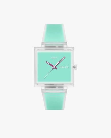  SWATCH - Đồng hồ unisex What if...See Thru Mint? 41.8mm 