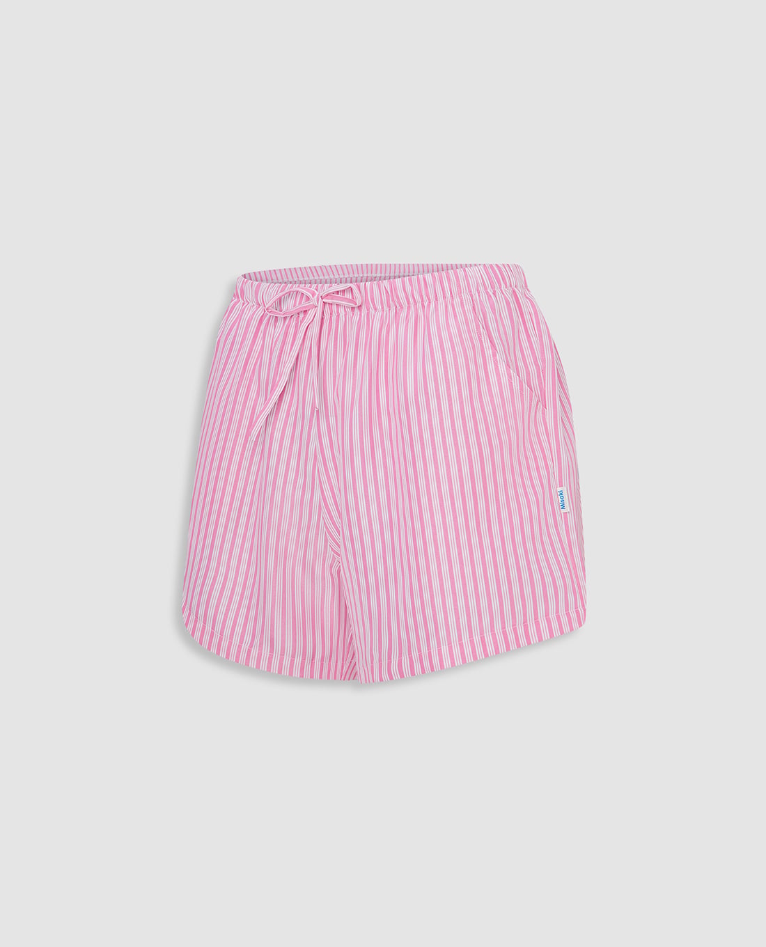 MISAKI - Quần short kate nữ mặc nhà kẻ sọc