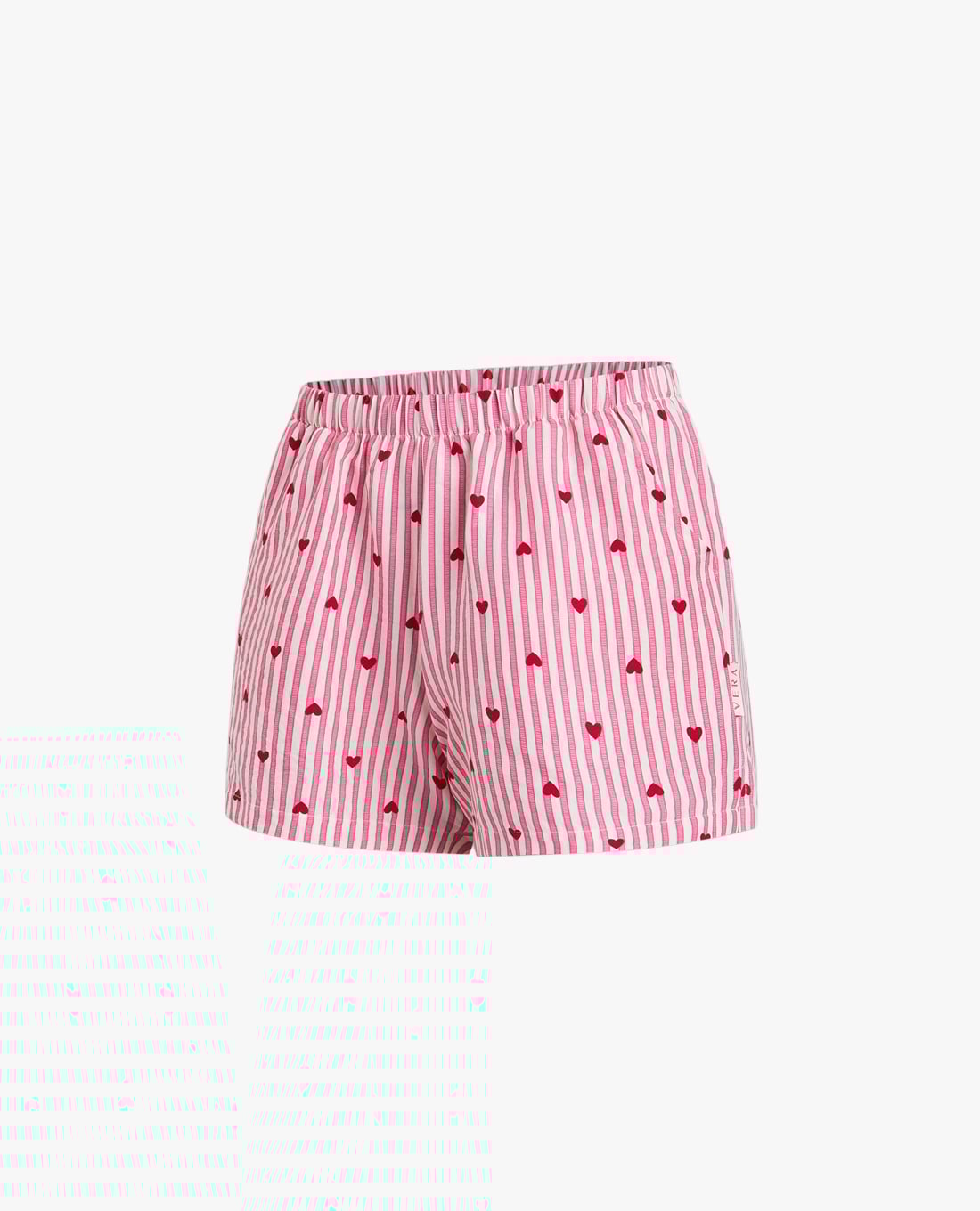 VERA - Quần short nữ mặc nhà kate in kẻ sọc