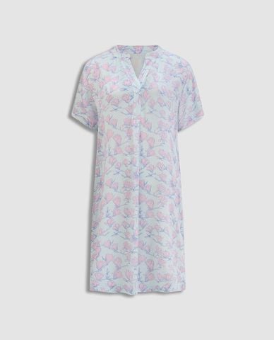  VERA - Đầm ngắn nữ mặc nhà tay ngắn rayon in hoa 