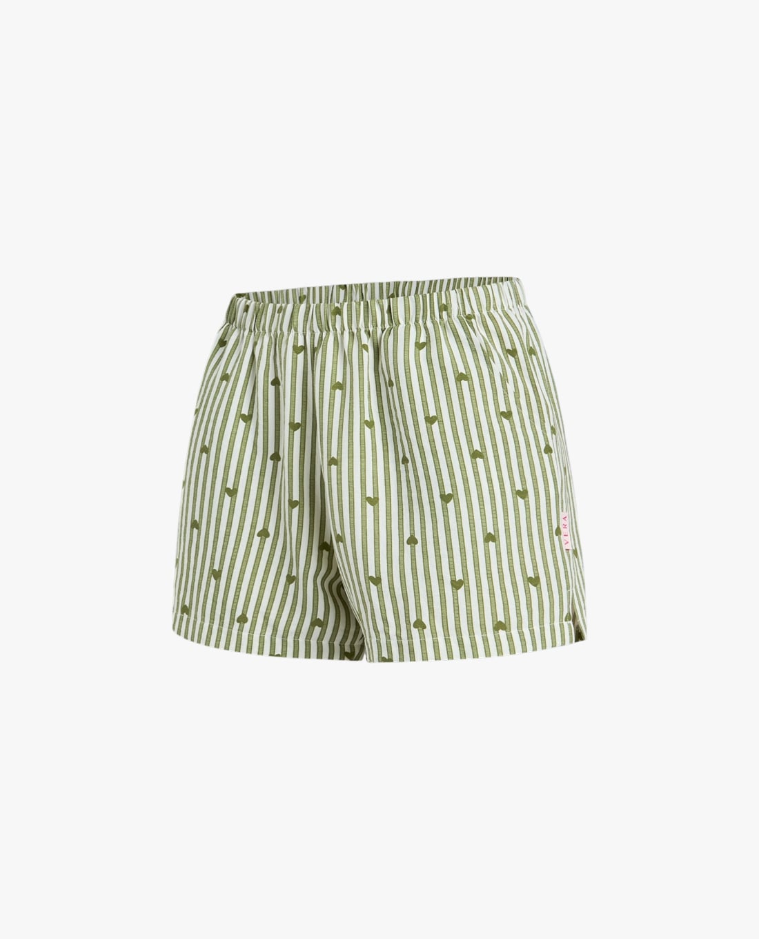 VERA - Quần short nữ mặc nhà kate in kẻ sọc