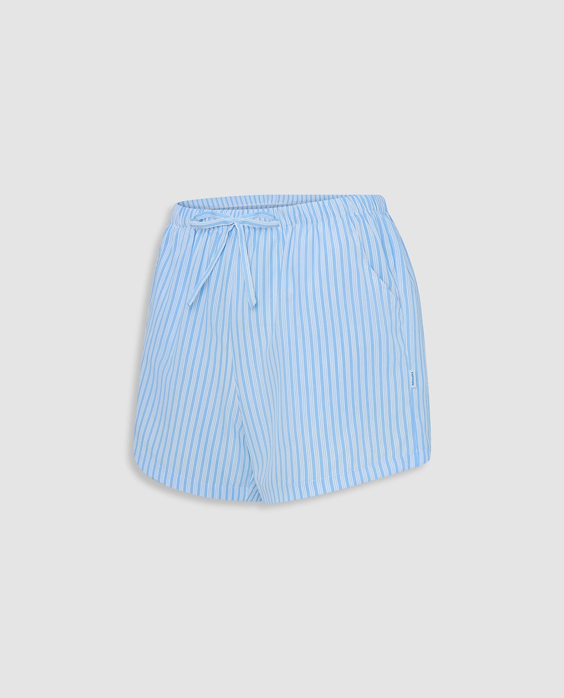 MISAKI - Quần short kate nữ mặc nhà kẻ sọc