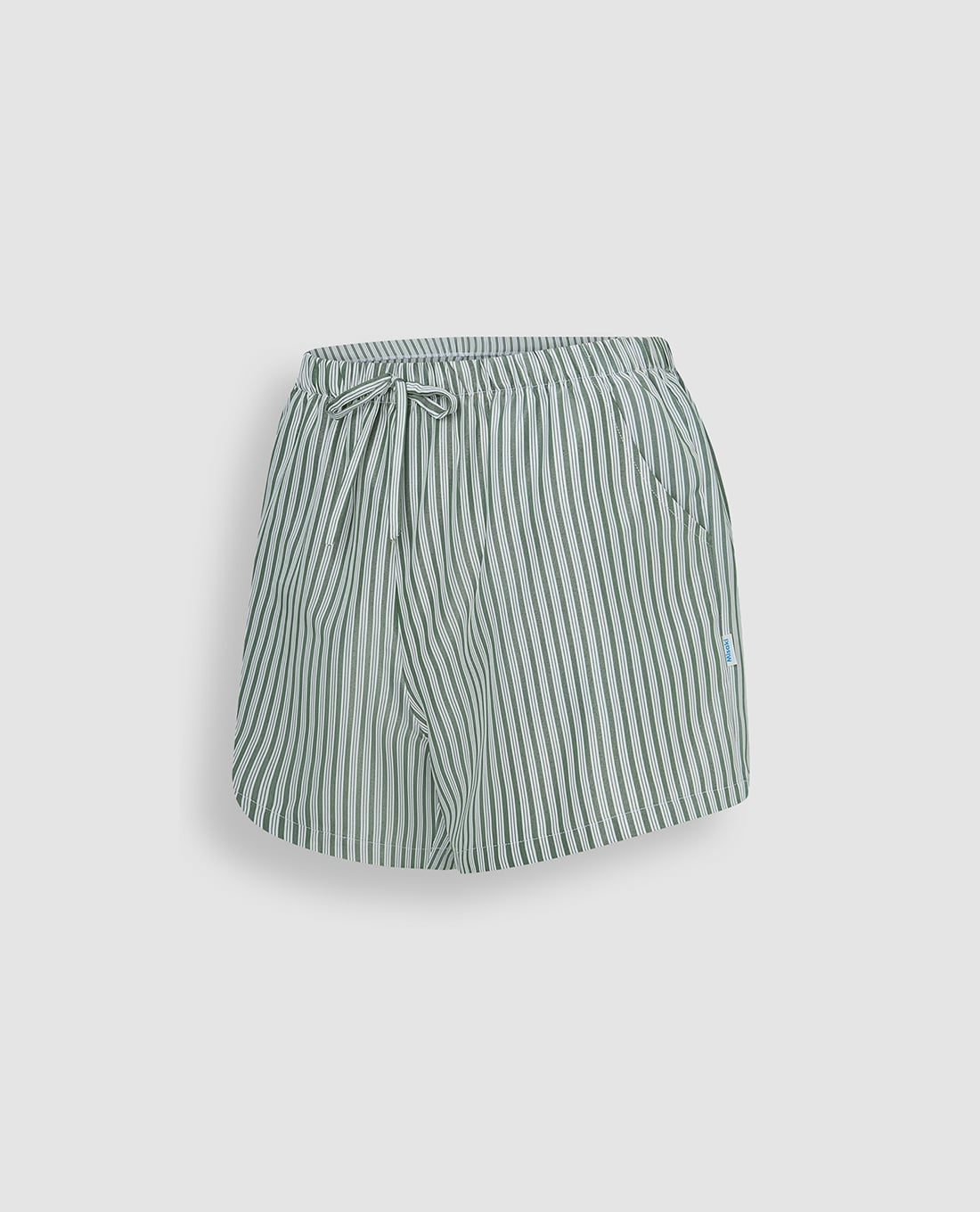 MISAKI - Quần short kate nữ mặc nhà kẻ sọc