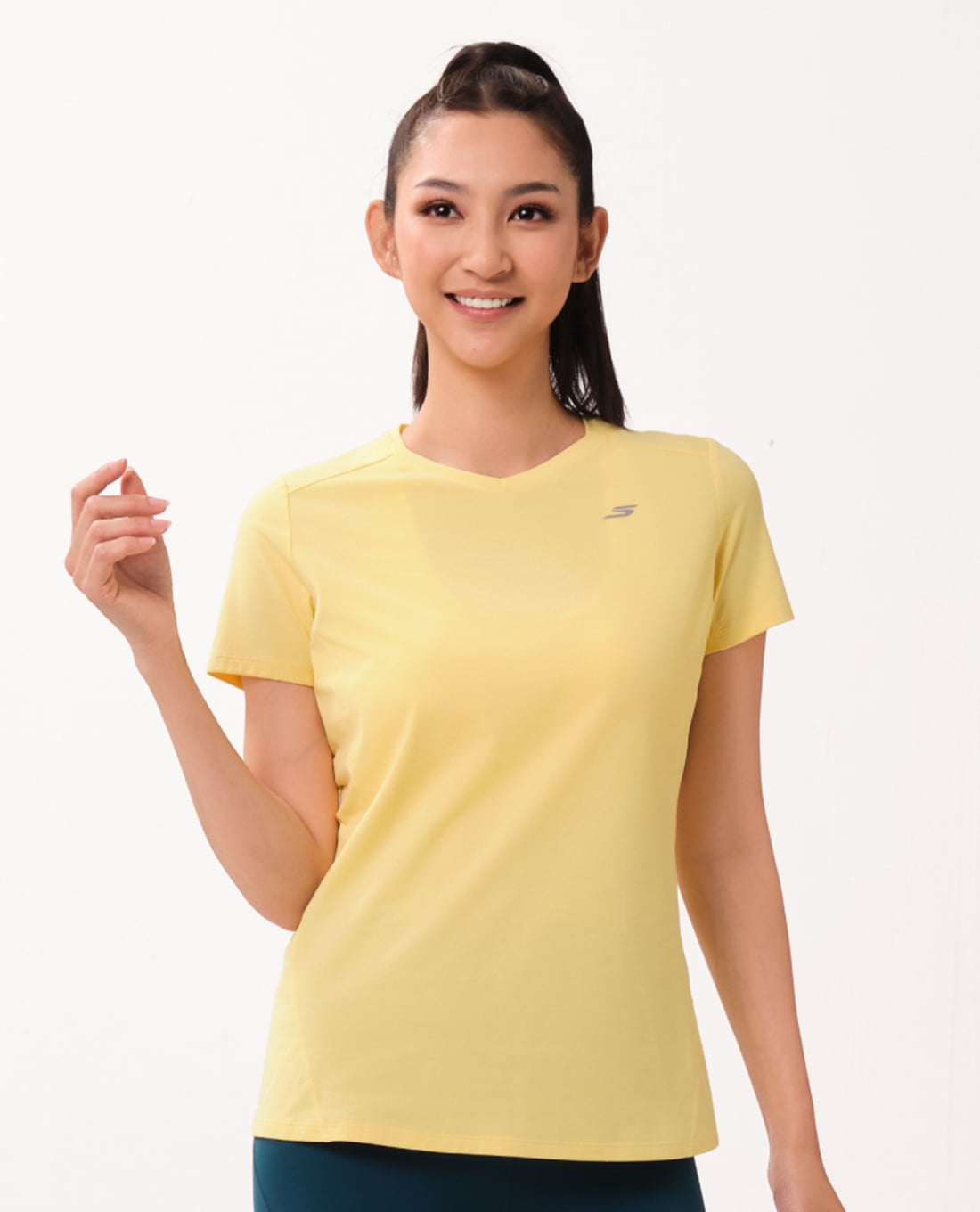 SKECHERS - Áo thun thể thao nữ tay ngắn Performance