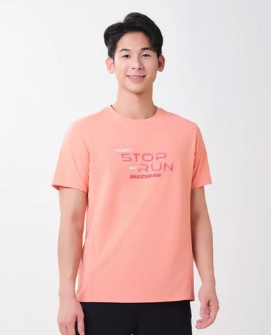  SKECHERS - Áo thun thể thao nam Running Performance 