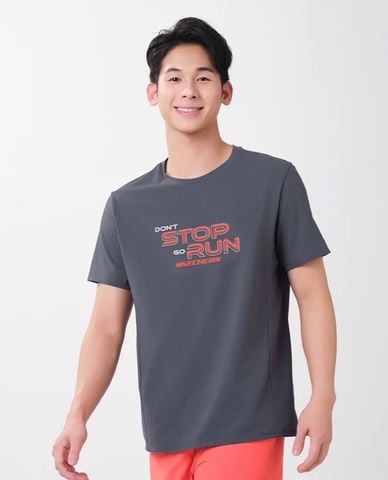  SKECHERS - Áo thun thể thao nam Running Performance 