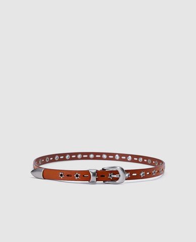  URBAN REVIVO - Thắt lưng nữ bản vừa phối chi tiết kim loại 