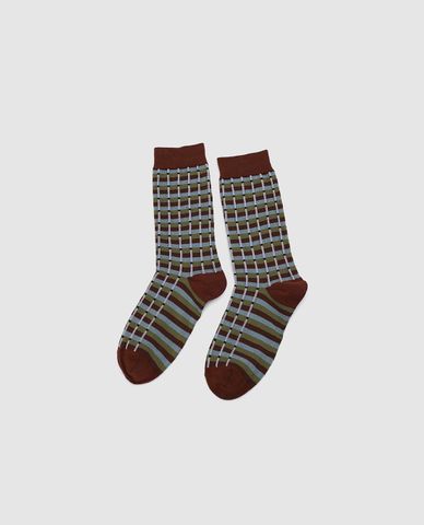  URBAN REVIVO - Vớ nữ cổ cao phối sọc cá tính 