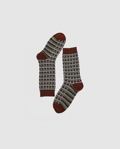  URBAN REVIVO - Vớ nữ cổ cao phối sọc cá tính 