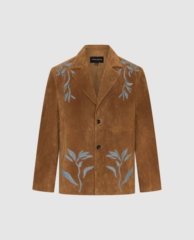  URBAN REVIVO - Áo khoác blazer nam tay dài thêu họa tiết 