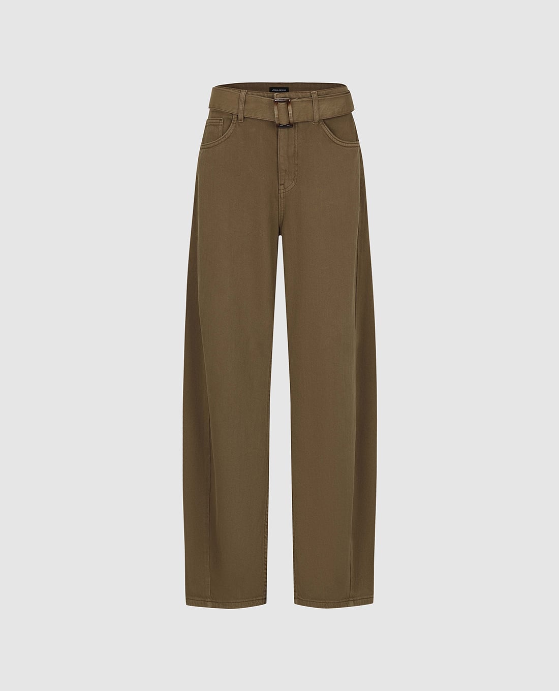 URBAN REVIVO - Quần jeans nữ ống đứng kèm thắt lưng
