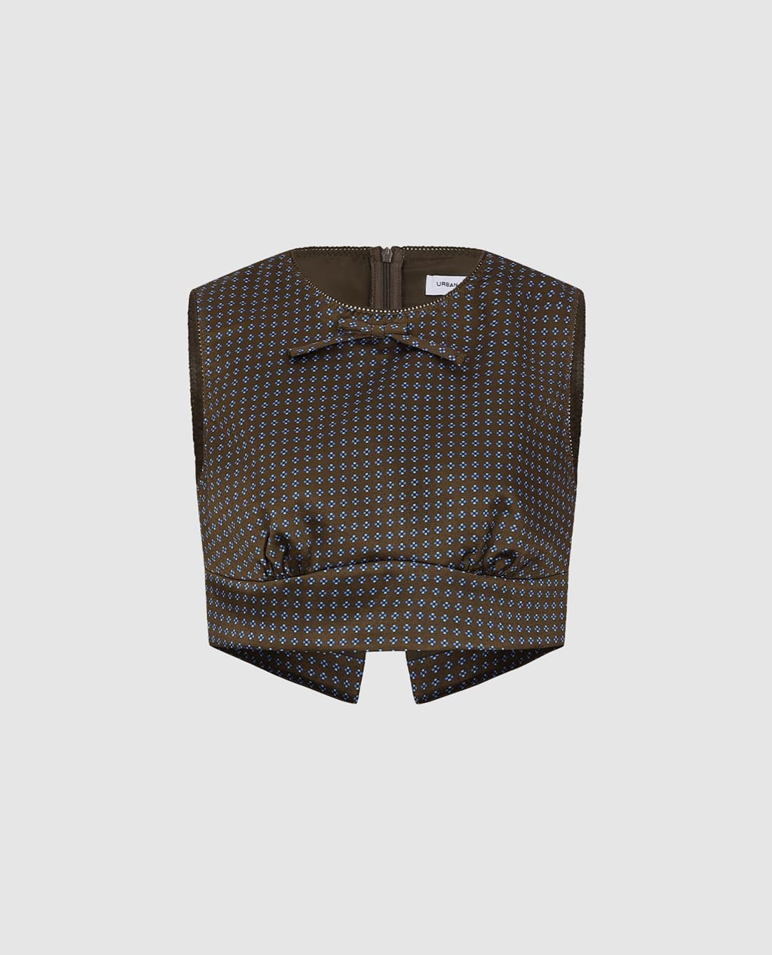 URBAN REVIVO - Áo sát nách nữ phom croptop phối nơ