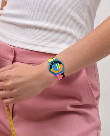  SWATCH - Đồng hồ unisex Neon Flumotions 34mm 