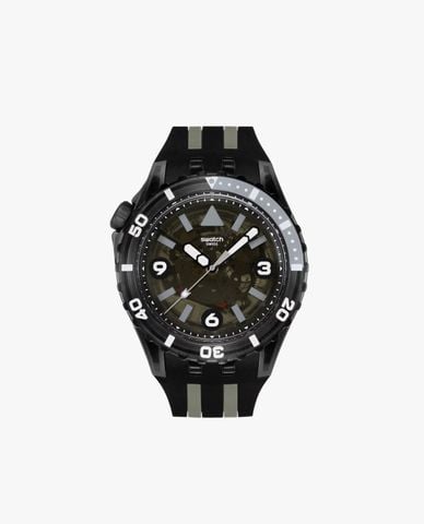  SWATCH - Đồng hồ unisex Black Sea Nettle 44mm 