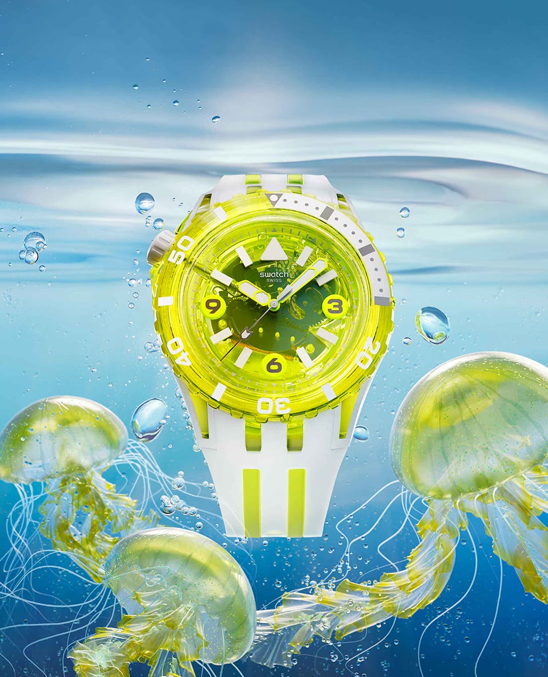 SWATCH - Đồng hồ unsiex Egg Yolk 44mm