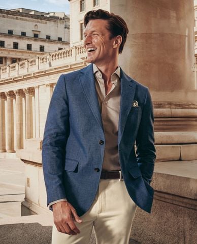  CHARLES TYRWHITT - Áo khoác blazer nam tay dài lịch lãm 