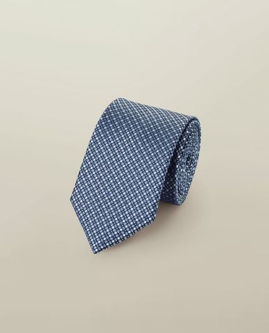  CHARLES TYRWHITT - Cà vạt nam Silk Semi Plain Patterned 