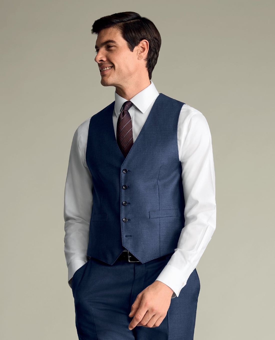 CHARLES TYRWHITT - Áo khoác gilet nam cổ V thanh lịch