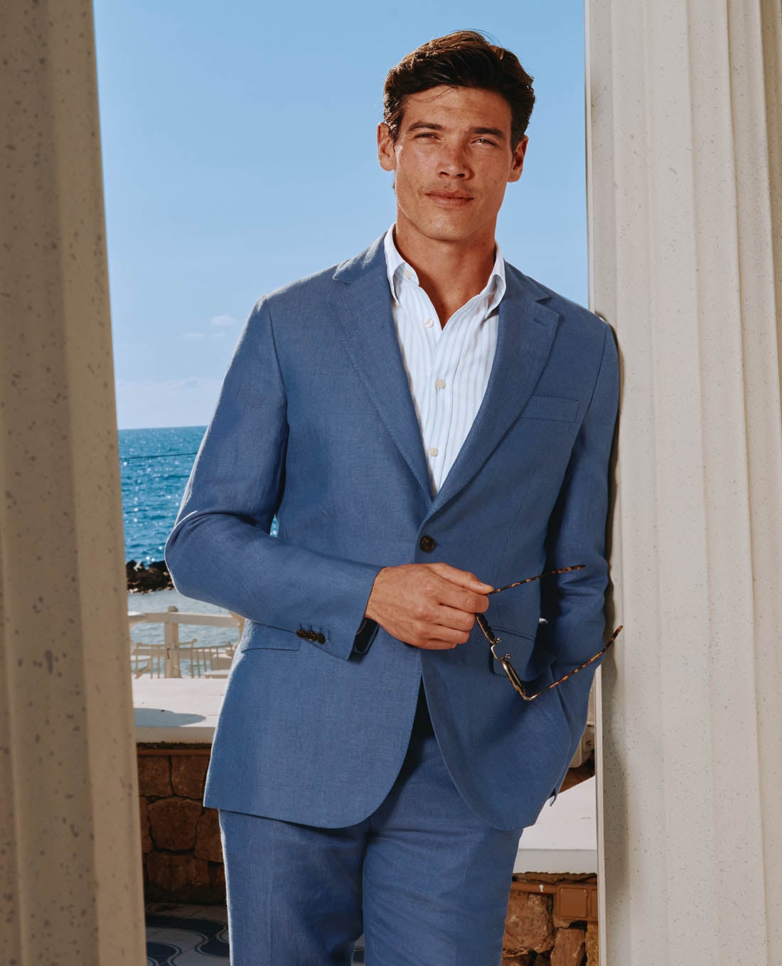 CHARLES TYRWHITT - Áo khoác blazer nam tay dài một hàng khuy