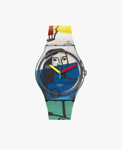  SWATCH - Đồng hồ nữ Leger's Two Women Holding Flowers 41mm 