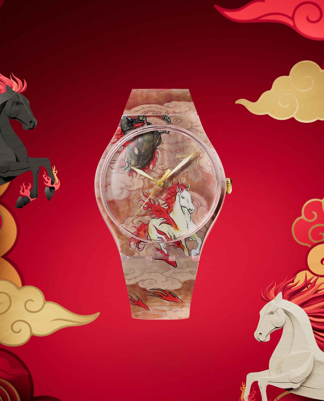 SWATCH - Đồng hồ unisex Riding The Clouds 41mm