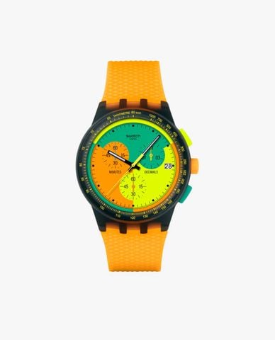  SWATCH - Đồng hồ unisex Neon Signal Flag 42mm 