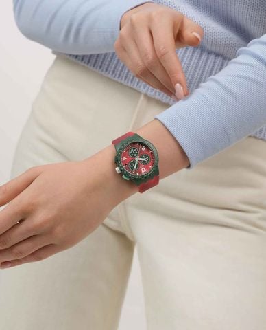  SWATCH - Đồng hồ unisex Crimson Foliage 42mm 