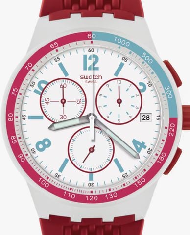  SWATCH - Đồng hồ unisex Red Track 42mm 