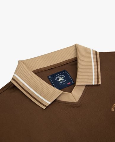  BEVERLY HILLS POLO CLUB - Áo sweatshirt nam cổ bẻ tay dài 
