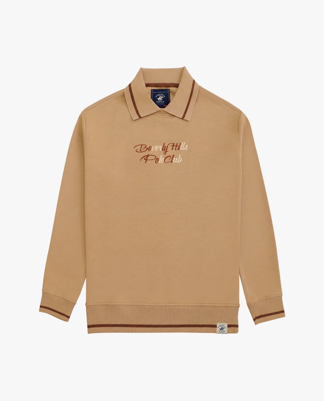BEVERLY HILLS POLO CLUB - Áo sweatshirt nam tay dài thêu logo