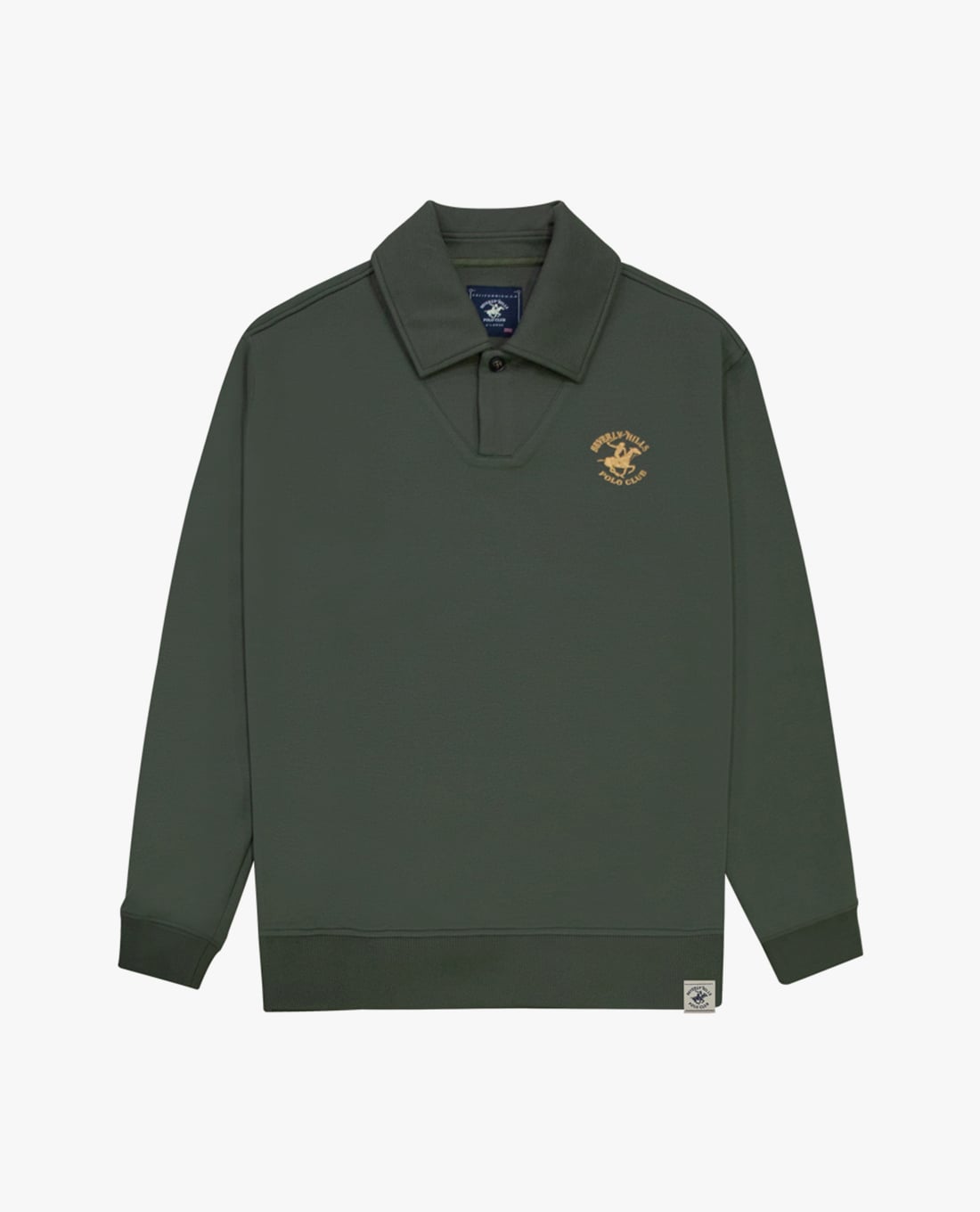 BEVERLY HILLS POLO CLUB - Áo sweatshirt nam tay dài thêu logo
