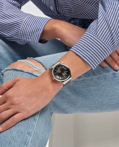  SWATCH - Đồng hồ unisex Petite Seconde Black 42mm 