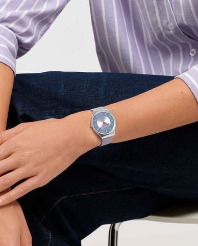  SWATCH - Đồng hồ unisex Lyrically Lavender 38mm 