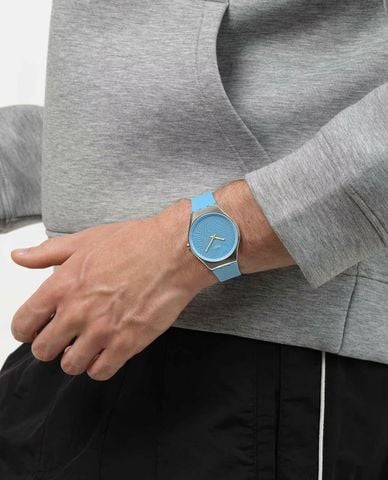  SWATCH - Đồng hồ unisex Iridescently Blue 38mm 
