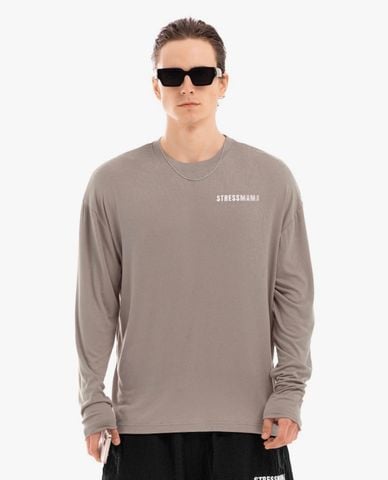  STRESSMAMA - Áo thun unisex cổ tròn tay dài Hôtel Mama 