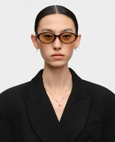  MUJOSH - Kính mát unisex gọng mắt mèo bản vừa 