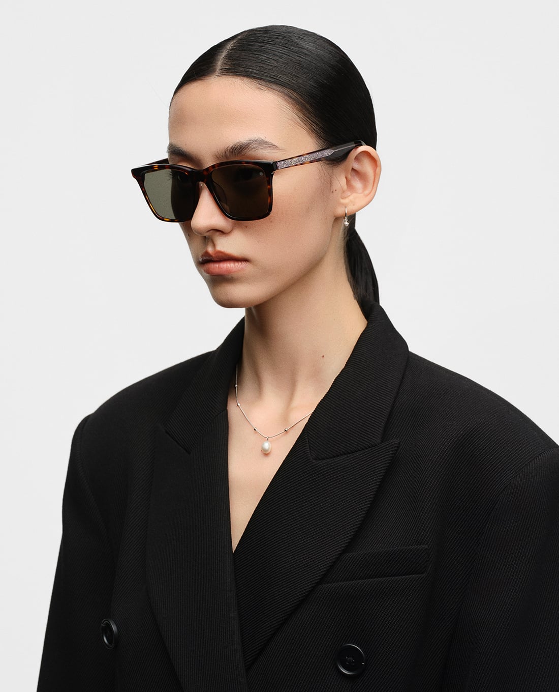 MUJOSH - Kính mát unisex gọng vuông chạm khắc