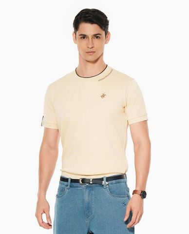  BEVERLY HILLS POLO CLUB - Áo thun nam cổ tròn tay ngắn phối viền 