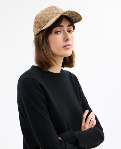  COACH - Nón bóng chày nữ Signature Jacquard 