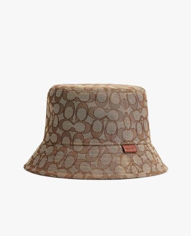  COACH - Nón bucket nữ Signature Jacquard 