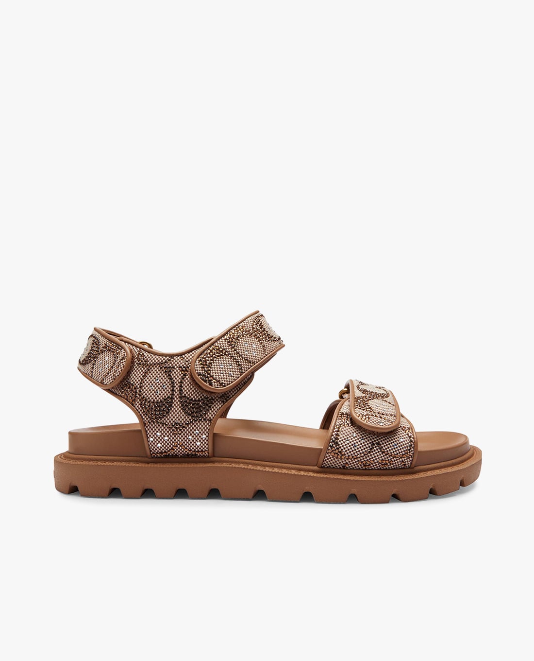 COACH - Giày sandals nữ đế thấp Brynn In Crystal Signature