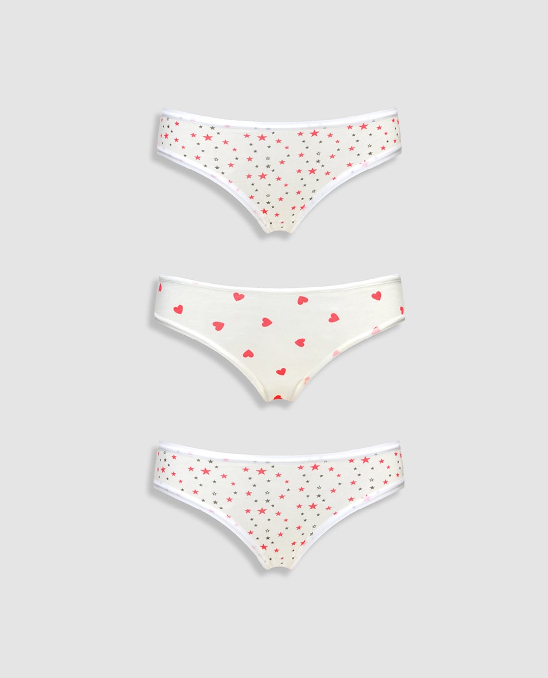 MISAKI - Set 3 quần lót bikini nữ cotton in