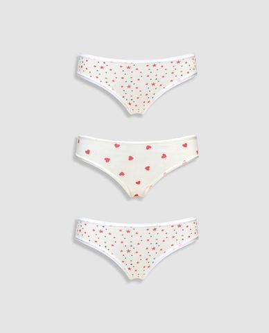  MISAKI - Set 3 quần lót bikini nữ cotton in 