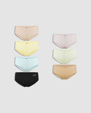  MISAKI - Set 7 quần lót hipster nữ seamless trơn 