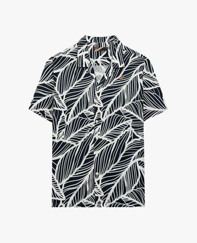  BEVERLY HILLS POLO CLUB - Áo sơ mi nam cổ bẻ tay ngắn phối họa tiết 