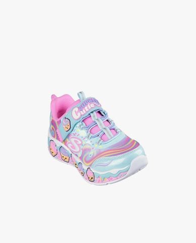  SKECHERS - Giày sneakers bé gái cổ thấp Flutter Heart Lights 