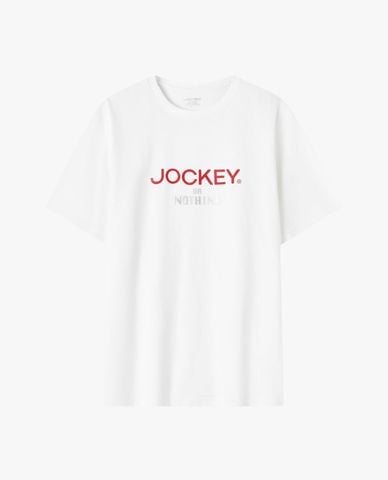  JOCKEY - Áo thun nam cổ tròn tay ngắn in logo 