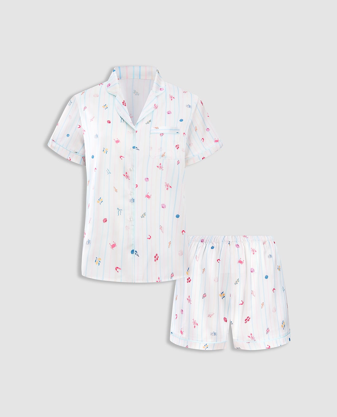 VERA - Bộ pijama ngắn nữ tay ngắn latin in