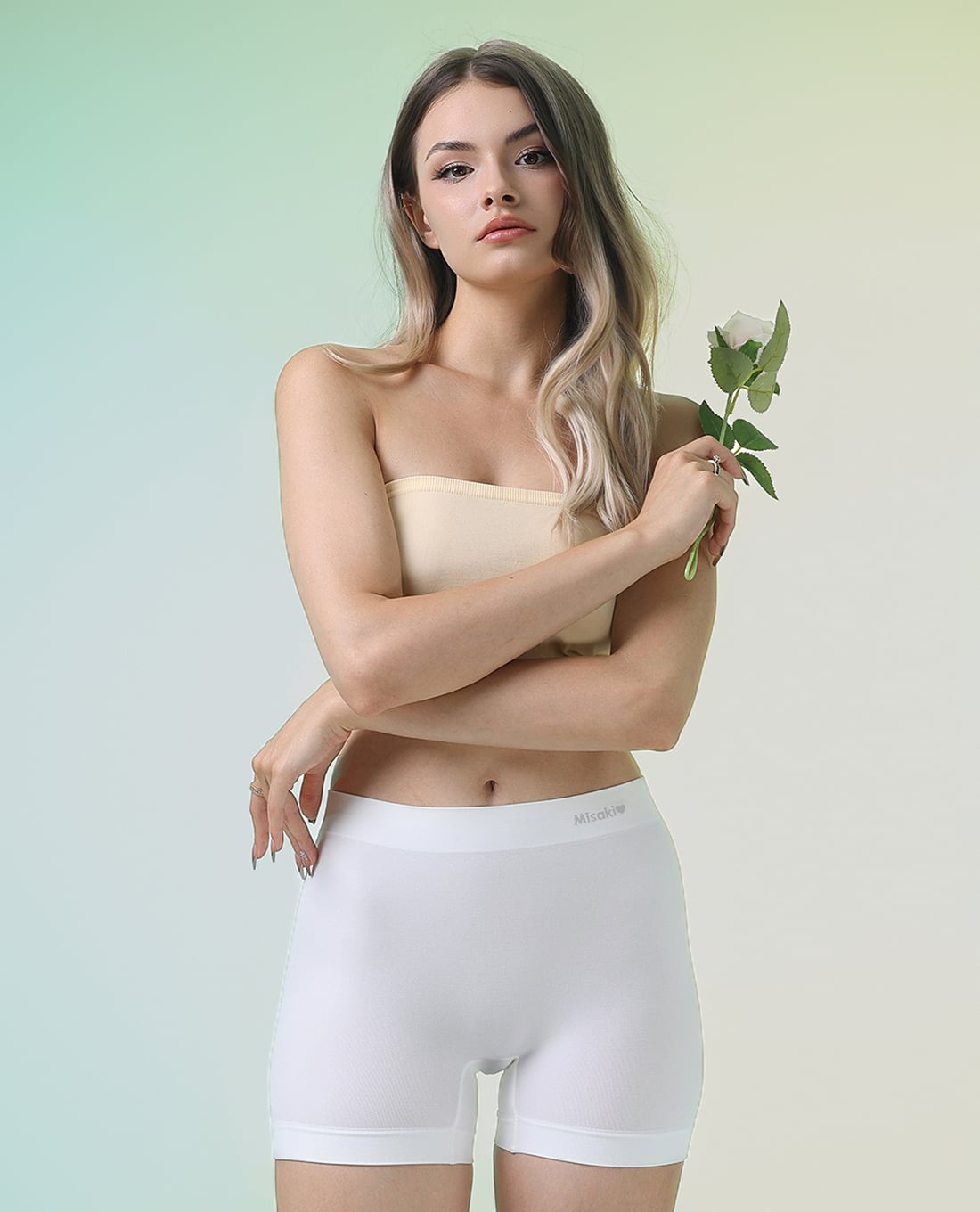 MISAKI - Quần lót boyshort nữ polyamide trơn
